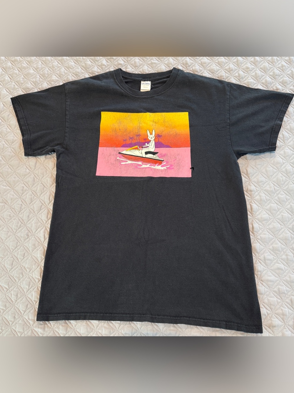 Bad Bunny X100PRE Tour T-Shirt Men's Medium Black Jet Ski Graphic Concert Merch
